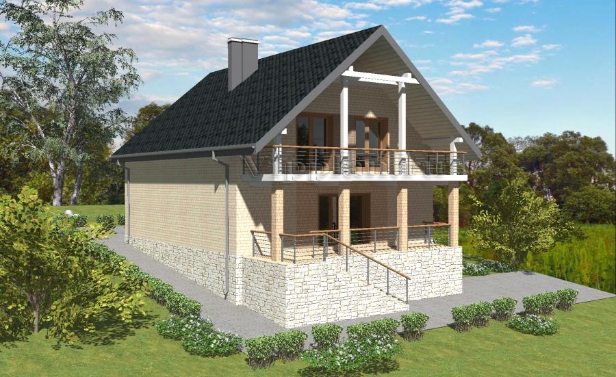 Проект коттеджа из керамоблока