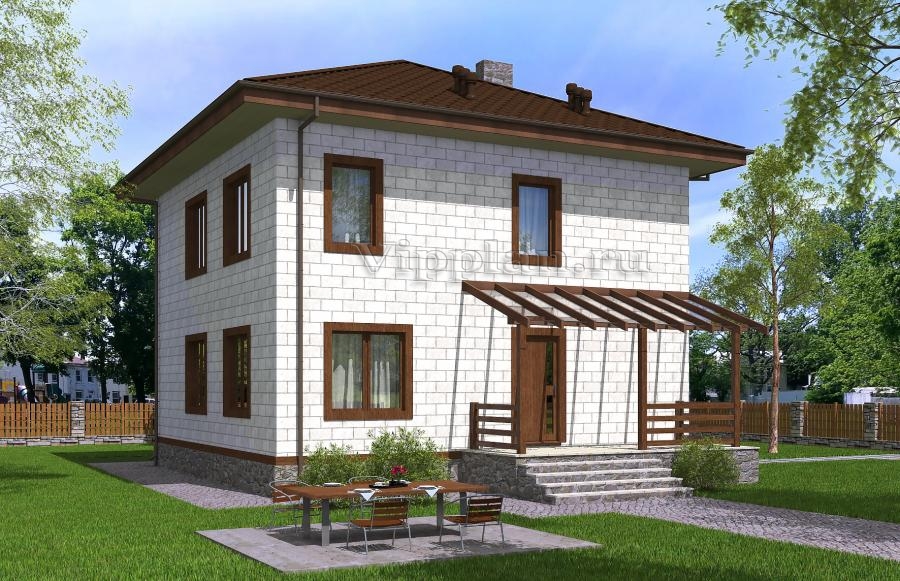 Проект двухэтажного жилого дома